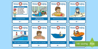 22x28 helps workers understand forklift safety optional poster hangers. Water Safety Display Posters Teacher Made
