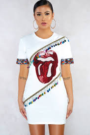 White Sequin Lip Casual Bodycon T Shirt Dress 062175 Casual Dresses Women Casual Dresses Cheap Casual Dresses Cute Casual Dresses Casual Dresses For Juniors Womens Casual Dresses Casual Summer Dresses Casual Maxi Dresses Long Casual Dresses Short Recreated for the changing seasons in tailored cotton. white sequin lip casual bodycon t shirt dress