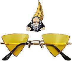 PPONE Present Mic Wig + Glasses, Anime My Hero Academia Cosplay Yellow  Props for Party (glasses) : Clothing, Shoes & Jewelry - Amazon.com