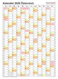 Aber sie können feiertage für ein oder mehrere länder hinzufügen. Kalender 2020 Osterreich Mit Feiertagen Excel