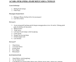 Acara sukaneka hari keluarga toman 2015 docx. Aktiviti Sukaneka Hari Keluarga