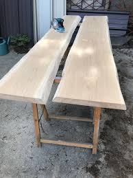 Epoxy Resine Table Riviere En Preparation 2 20 M X 0 90 M X Epaisseur 44 Mm Idee Deco Meuble Table Salle A Manger Mobilier De Salon