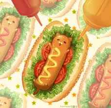 Tabeneko Hot Cat By Meoon On Deviantart Cute Food Art Cute Food Drawings Food Drawing