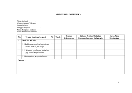 Pemasangan instalasi listrik dengan pipa pvc. Doc Checklist Inspeksi K Muhamad Ali Academia Edu