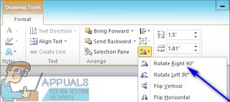 How To Rotate A Picture In Word Appuals Com