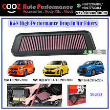 Next in line are the auto variations, with. Perodua Myvi Lagi Best 1 3 1 5 2011 2014 K N High Performance Stock Replacement Washable Air Filters
