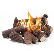 A clean fireplace is a good fireplace. Amazon Com Gas Fireplace Logs Ceramic Logs For Gas Fireplace Ventless Fireplace Realistic Wood Deroration For Ethanol Firewood Log Set Hand Crafted Pine Cones Wood Indoor Outdoor Electric Fireplace Fire Pit Home
