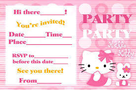 Hello Kitty Birthday Card Printable Free Free Printable Hello Kitty Party Cards Invites Hello Kitty Invitations Hello Kitty Birthday Invitations Birthday Card Template Free