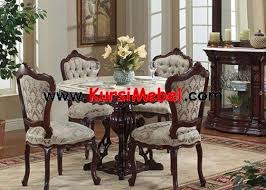 Set Kursi Meja Makan Bulat Marmer Meja Makan Bulat Set Meja Makan Marmer Set Kursi Makan Jati Meja Makan Bulat Kursi Meja Makan Mebel