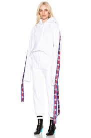 Black And White Striped Zip Up Hoodie Vetements X Champion Tape Zip Up Hoodie In White Fwrd Champion Clothing Fashion Week Street Style Clothes