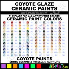 Coyote Glaze Ceramic Porcelain Paint Colors Coyote Glaze