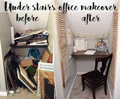 Under Stairs Office Makeover Office Under Stairs Closet Under Stairs Room Under Stairs