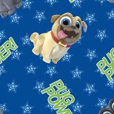 Disney Junior Puppy Dog Pals Cotton Fabric 43 Pug Power Pug Funnypuppydogpals Hunde Fotos Disney Junior Mops