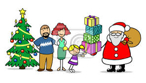 Wann läuft schöne bescherung 2020 im fernsehen. Familie Feiert Bescherung Zu Weihnachten Fototapete Fototapeten Spenden Grossvater Nikolaus Myloview De