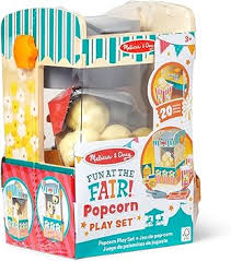 Melissa & Doug Fun at The Fair! Wooden Popcorn Popping Play Food Set