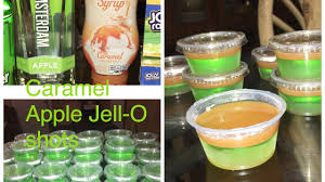 How To Make Caramel Apple Jello Shots Youtube Caramel Apple Shots Halloween Jello Shots Herbalife Shake Recipes
