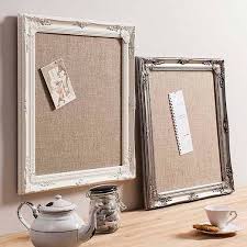 Decorative Framed Hessian Memo Board Fabric Memo Boards Memo Board Memo