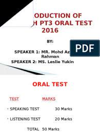 How to make a good introduction on an essay. Introduction Of English Pt3 Oral Test 2016 Reading Process English Language