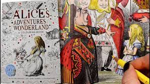 Alice in wonderland coloring book. Colouring Book Alices Adventures In Wonderland Polychromos Pencils Youtube