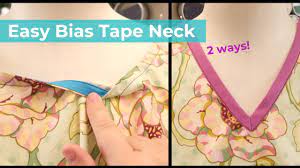The trickiest thing about attaching knit neck binding is that different fabrics will require a different length of binding because fabrics have different waist casing thurs jan 25 day 12 how to sew a hem facing fri jan 26. Sew A Diy Bias Tape Neckline Like A Pro V Neck And Scoop Neck Youtube