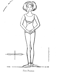 All subject math language arts science holiday. First Position Ballerina Coloring Page