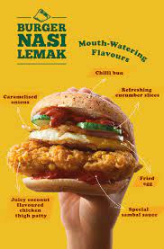 Another typical nasi lemak side you won't get is roasted peanuts; Mcdonald S New Nasi Lemak Burger Mcdonald S Malaysia