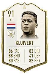 Patrick kluivert fut 21 icons netherlands. Patrick Kluivert Fifa 21 Icon Player