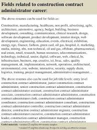 contract administration sample resume