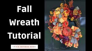 Space them out all around the wreath, trying to cover the grapevine wreath. Fall Wreath Tutorial How To Make A Fall Grapevine Wreath Youtube