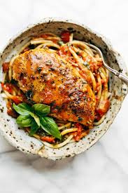 Garlic Basil Chicken With Tomato Butter Sauce Pinch Of Yum Recipe Garlic Basil Chicken Basil Chicken Tomato Butter