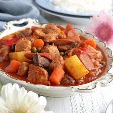 Easy Pork Hamonado Recipe Using Pork Belly Recipe Menudo Recipe Recipes Cooking Recipes