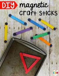 Diy Magnetic Craft Sticks The Stem Laboratory Craft Stick Crafts Preschool Stem Shapes Preschool