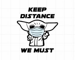 Download Baby Yoda Keep Distance Vector Digital Download File Svg Disney Svg Bundle Mandalorian Svg Disney Castle Silhouette Yoda Svg