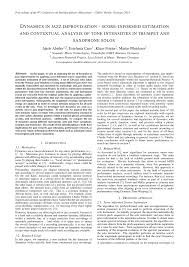The oxford companion to music describes three interrelated uses of the term music theory. Pdf Dynamics In Jazz Improvisation Score Informed Estimation And Contextual Analysis Of Tone Intensities In Trumpet And Saxophone Solos