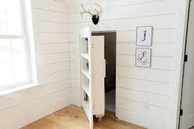 Diy hidden bookcase door, hidden pivot bookcase installation thisiscarpentry. Diy Hidden Doorway Bookcase Bright Green Door