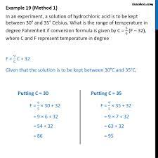 To convert from degree fahrenheit to degrees celsius, view the conversion charts and for more information, please visit fahrenheit to celsius. Example 19 In An Experiment Solution Of Hydrochloric Acid Is To Be