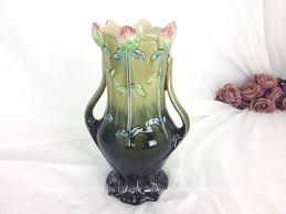 Vendu Superbe Vase Aux Pivoines Barbotine De Bruyn Le Grenier De Lisette Vase Pivoine Beaux Dessins