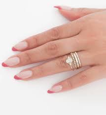 Half Round Semi Pave Ring In 2020 Rounded Acrylic Nails Almond Acrylic Nails Round Nail Designs