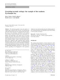 PDF) Coexisting tectonic settings: the example of the southern Tyrrhenian  Sea