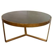 Those who consider cocktails for twelve just another. Antica Collection Fabricated Round Iron Table With Gold Finish And Black Slate Top For Sale At 1stdibs