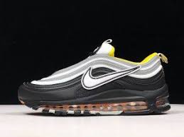 Nike Air Max 97 Mens Black And Yellow Mens Nike Air Max 97 Big Logo White Black Yellow 921522 005 Nike Air Max Nike Air Max 97 Mens Nike Air