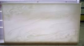White Polished Finish Artificial Onyx Marble, Application Area: Flooring,  Slab