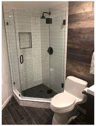 Corner Shower Small Corner Shower Remodel Smallcornershowerremodel This Corner Shower Fea In 2021 Corner Shower Small Bathroom Makeover Small Bathroom With Shower