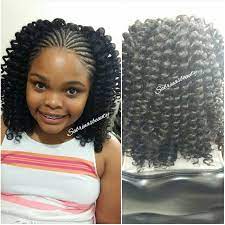 Soon To Be Mrs Camille On Instagram Cornrows In The Front And Crochet Curls In The Back Internationa Kids Crochet Hairstyles Crochet Curls Kids Hairstyles