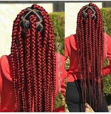Ghanaian Hairstyles On Instagram Gorgeous Red Braids Braidsbyjoysimone Boxbraids Follow Gha Hair Styles Box Braids Hairstyles Braided Hairstyles