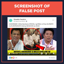 Why our automated election system is prone to cheating. False Duterte Officially Chooses Revillame To Run For Senate In 2022