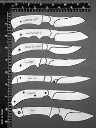 Templates made by me at i made a knife! Custom Knife Patterns Drawings Layouts Styles Profiles