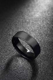 Titanium Black Ring For Men Simple And Cool Plating And Polish Craft Black Rings Cool Rings For Men Rings For Men