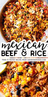 Super Easy Mexican Beef And Rice Skillet Beef Recipes For Dinner Dinner With Ground Beef Beef Dinner
