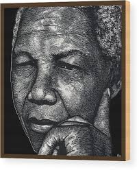 Nelson Mandela Wood Prints and Nelson Mandela Wood Art for Sale